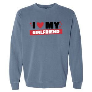 I Love My Friend Great Gift Funny Design Gift Garment-Dyed Sweatshirt