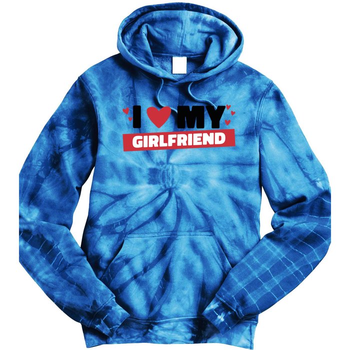 I Love My Friend Great Gift Funny Design Gift Tie Dye Hoodie