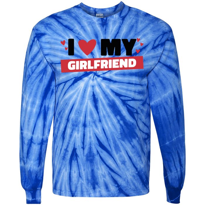 I Love My Friend Great Gift Funny Design Gift Tie-Dye Long Sleeve Shirt