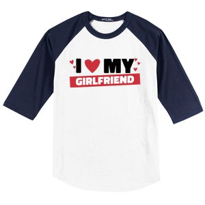 I Love My Friend Great Gift Funny Design Gift Baseball Sleeve Shirt