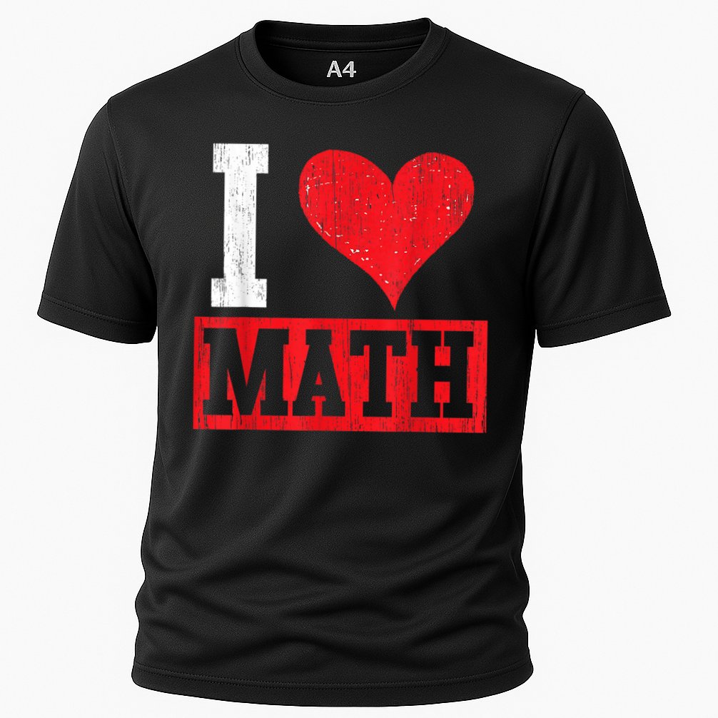 I Love Math Heart Math Cooling Performance Crew T-Shirt