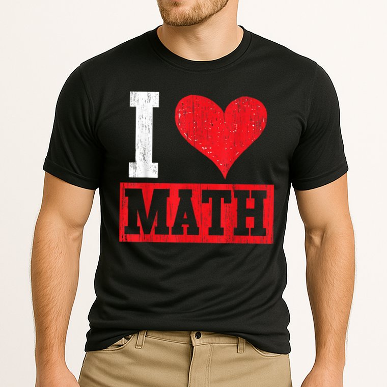 I Love Math Heart Math Cooling Performance Crew T-Shirt