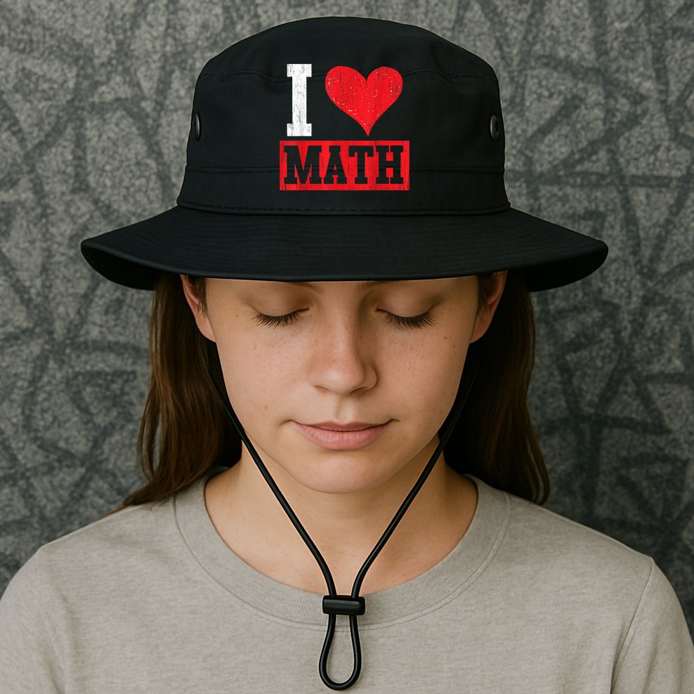 I Love Math Heart Math Bucket Hat