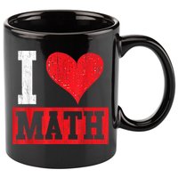 I Love Math Heart Math 11oz C Handle Ceramic Mug
