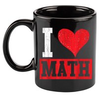 I Love Math Heart Math 11oz C Handle Ceramic Mug