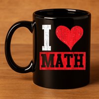I Love Math Heart Math 11oz C Handle Ceramic Mug