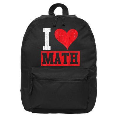 I Love Math Heart Math 16 in Basic Backpack