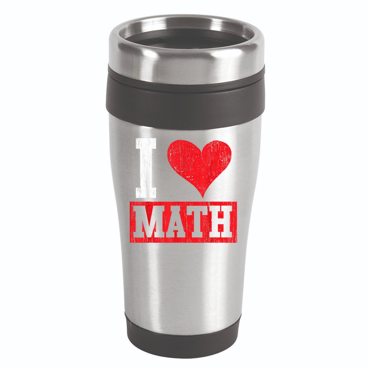 I Love Math Heart Math 16oz Travel Tumbler