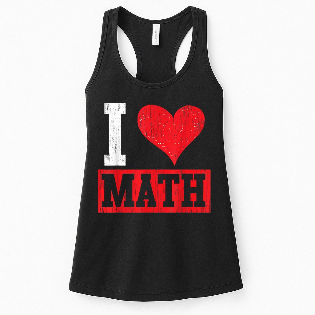 I Love Math Heart Math Womens Tank Top