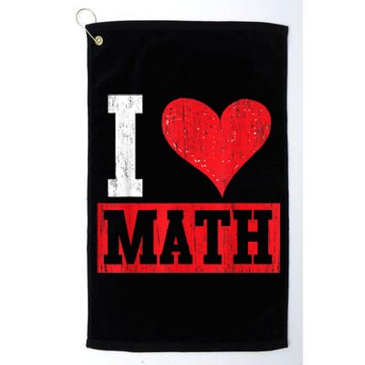 I Love Math Heart Math Platinum Collection Golf Towel