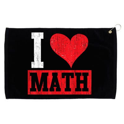 I Love Math Heart Math Grommeted Golf Towel