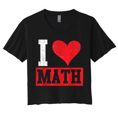 I Love Math Heart Math Crop Top