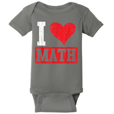 I Love Math Heart Math Baby Bodysuit