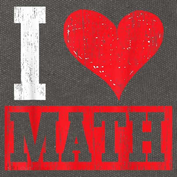 I Love Math Heart Math Cotton Canvas Backpack