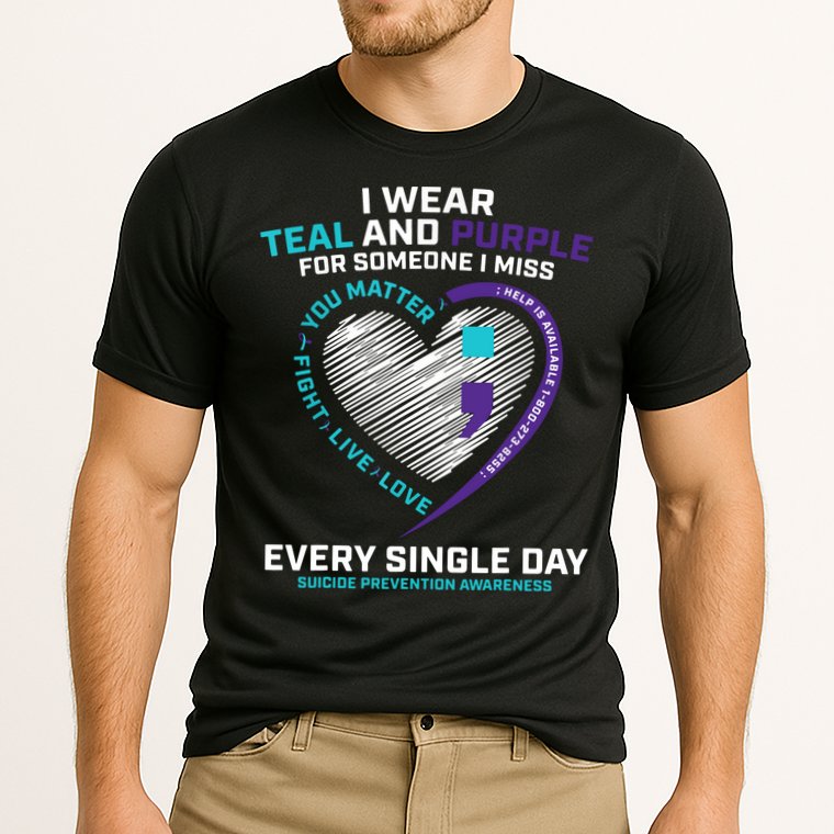 In Loving Memory Semicolon Suicide Prevention Awareness Performance Shirt