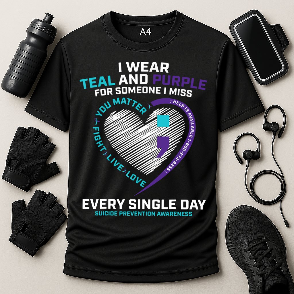 In Loving Memory Semicolon Suicide Prevention Awareness Performance Shirt