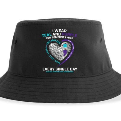 In Loving Memory Semicolon Suicide Prevention Awareness Sustainable Bucket Hat