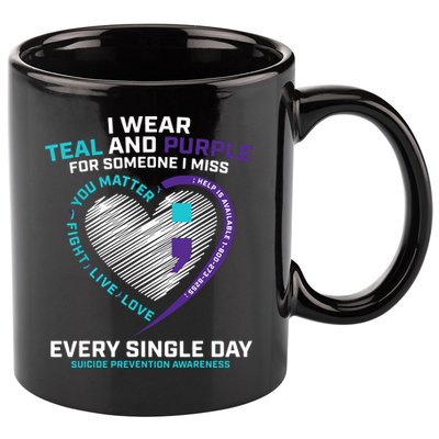 In Loving Memory Semicolon Suicide Prevention Awareness 11oz C Handle Ceramic Mug