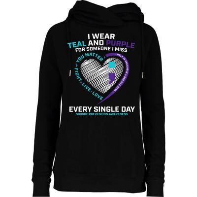 In Loving Memory Semicolon Suicide Prevention Awareness Womens Funnel Neck Pullover Hood