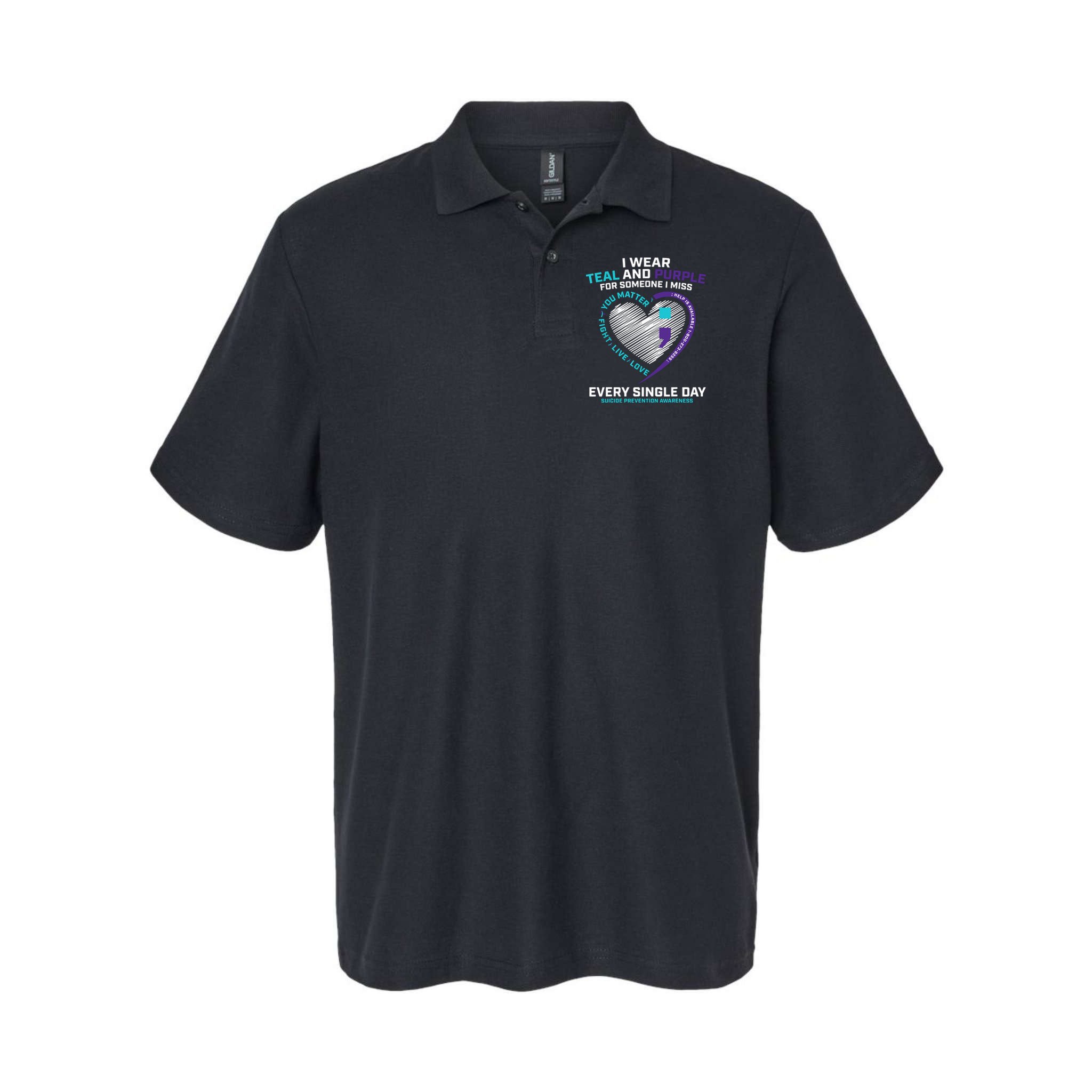 In Loving Memory Semicolon Suicide Prevention Awareness Polo