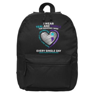 In Loving Memory Semicolon Suicide Prevention Awareness 16 in Basic Backpack