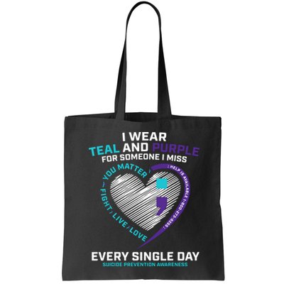 In Loving Memory Semicolon Suicide Prevention Awareness Bag