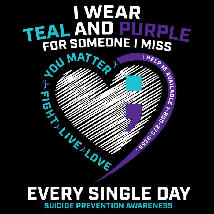 In Loving Memory Semicolon Suicide Prevention Awareness Premium T-Shirt