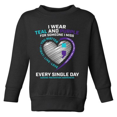 In Loving Memory Semicolon Suicide Prevention Awareness Toddler Sweatshirt