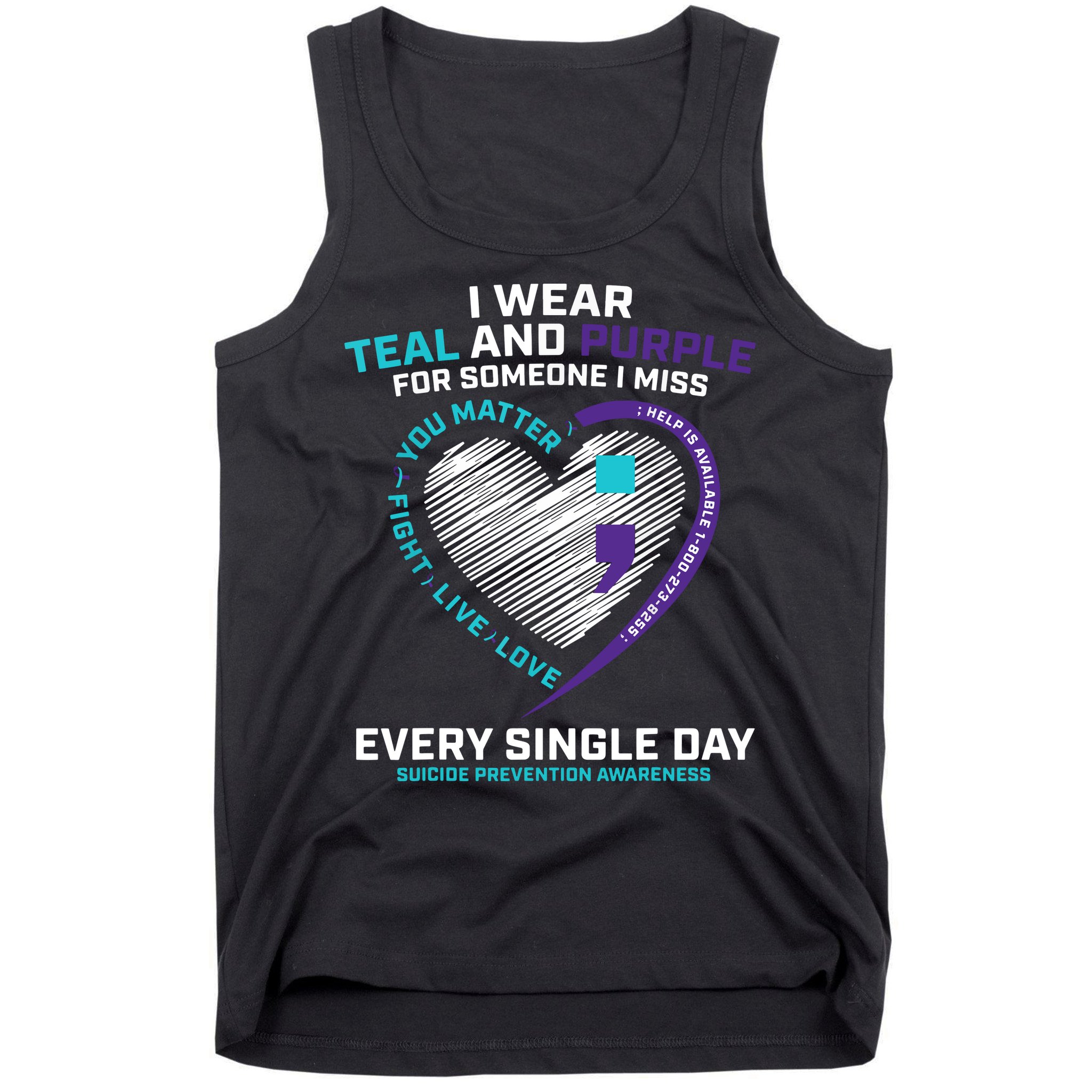 In Loving Memory Semicolon Suicide Prevention Awareness Tank Top