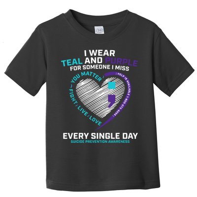 In Loving Memory Semicolon Suicide Prevention Awareness Toddler T-Shirt