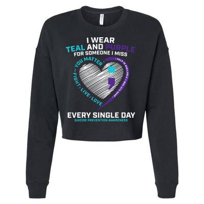 In Loving Memory Semicolon Suicide Prevention Awareness Cropped Pullover Crew