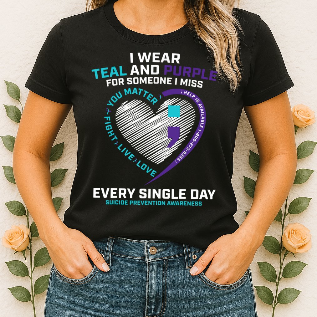 In Loving Memory Semicolon Suicide Prevention Awareness Womens T-Shirt