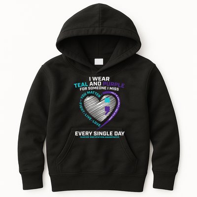 In Loving Memory Semicolon Suicide Prevention Awareness Kids Hoodie