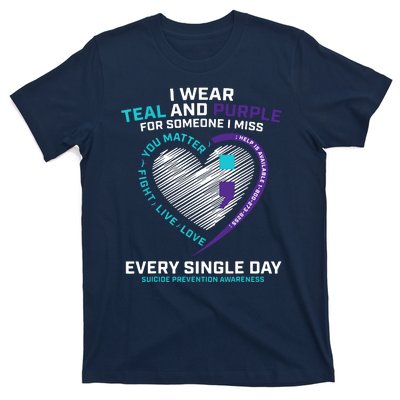 In Loving Memory Semicolon Suicide Prevention Awareness T-Shirt