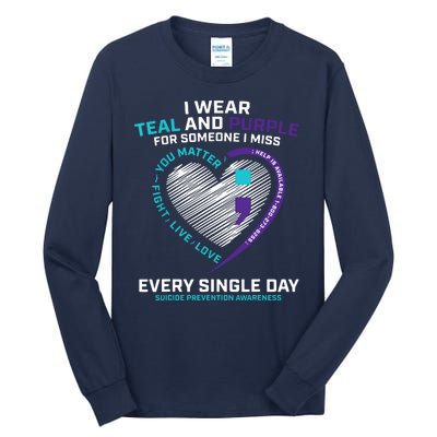 In Loving Memory Semicolon Suicide Prevention Awareness Tall Long Sleeve T-Shirt