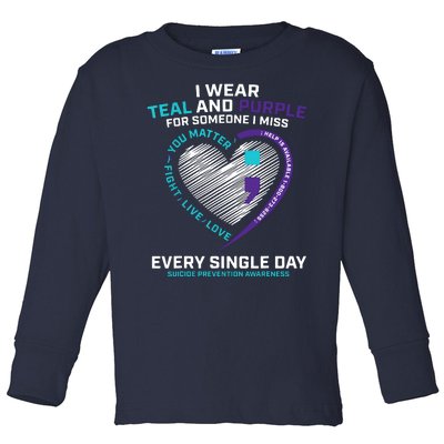 In Loving Memory Semicolon Suicide Prevention Awareness Toddler Long Sleeve Shirt