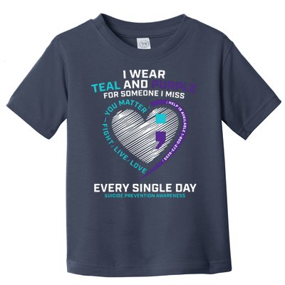 In Loving Memory Semicolon Suicide Prevention Awareness Toddler T-Shirt