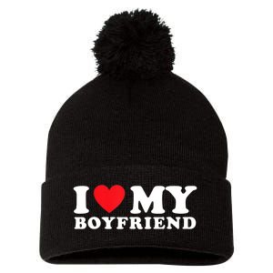 I Love My Boyfriend I Heart My Boyfriend BF TShirt Pom Pom 12in Knit Beanie