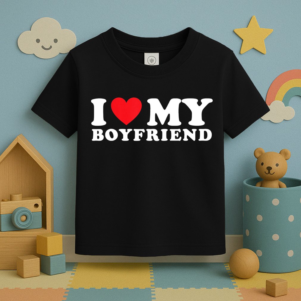 I Love My Boyfriend I Heart My Boyfriend BF TShirt Toddler T-Shirt