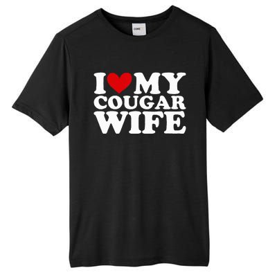 I Love My Cougar Wife I Heart My Cougar Wife Funny Couple Tall Fusion ChromaSoft Performance T-Shirt