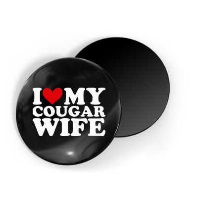 I Love My Cougar Wife I Heart My Cougar Wife Funny Couple Magnet