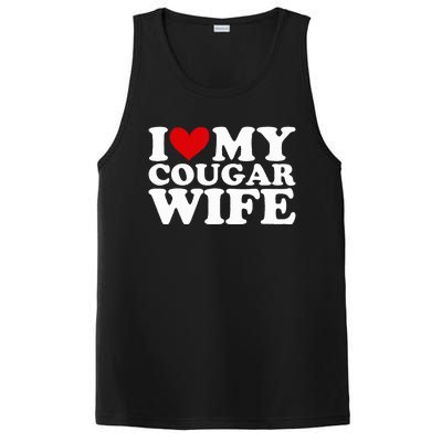 I Love My Cougar Wife I Heart My Cougar Wife Funny Couple PosiCharge Competitor Tank