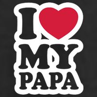 I Love My Papa Retro 7 Panel Mesh Trucker Snapback Hat