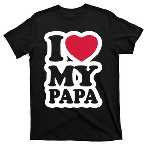 I Love My Papa Retro T-Shirt