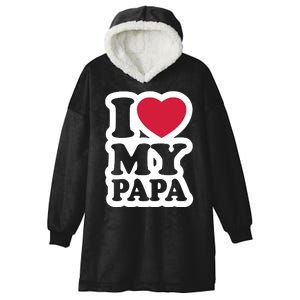 I Love My Papa Retro Hooded Wearable Blanket