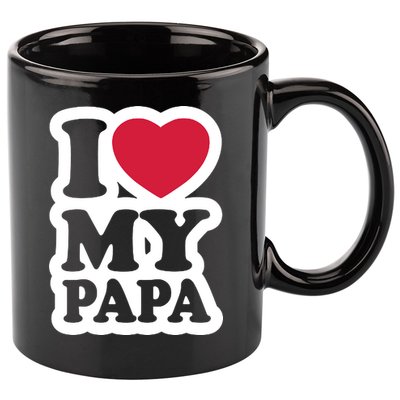 I Love My Papa Retro 11oz C Handle Ceramic Mug