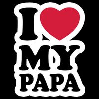 I Love My Papa Retro Flatbill Hat