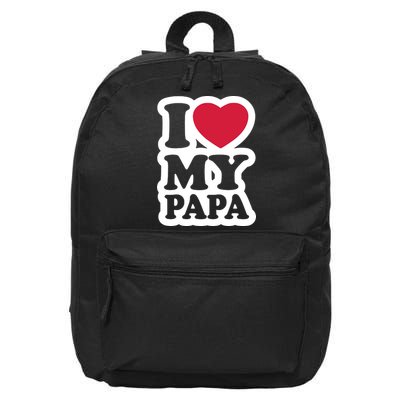 I Love My Papa Retro 16 in Basic Backpack