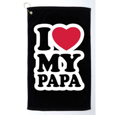 I Love My Papa Retro Golf Towel