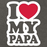 I Love My Papa Retro Cotton Canvas Backpack